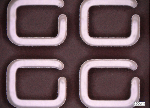 離着機構を用いた印刷の表面画像